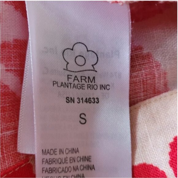 Farm Rio Palermo Red Sleeveless Linen Dress size S - Picture 8 of 11